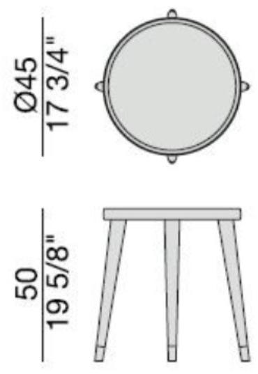 Porada Круглый журнальный столик из массива дерева и мраморной столешницы Iron sun-id-1402555 - Вид №2