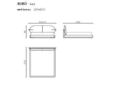 Кожаная мягкая кровать CPRN HOMOOD Shapes ARCH-00050007 - Вид №1