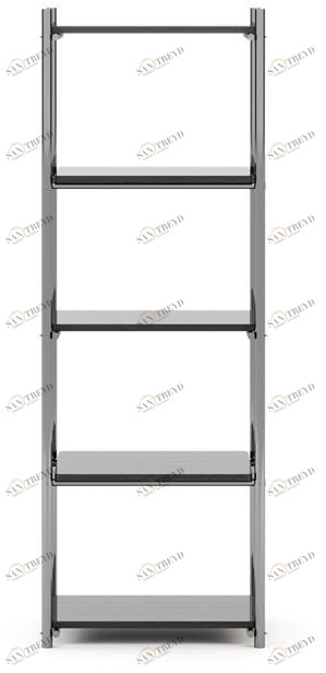 Stylish Club Открытый книжный шкаф из нержавеющей стали и дерева Her Scf.he22