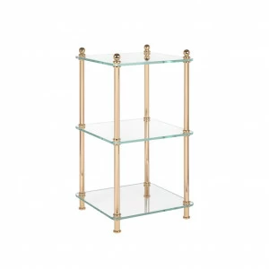 FS01-6122 FS01-6122 Стол на пьедестале квадратный, простой GUERIDONS Cristal & Bronze GUERIDONS