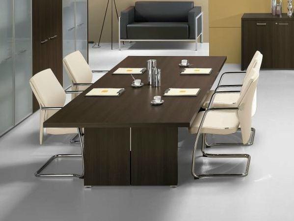 Las Mobili Прямоугольный деревянный стол для переговоров Delta evo sun-id-1498058 - Вид №1