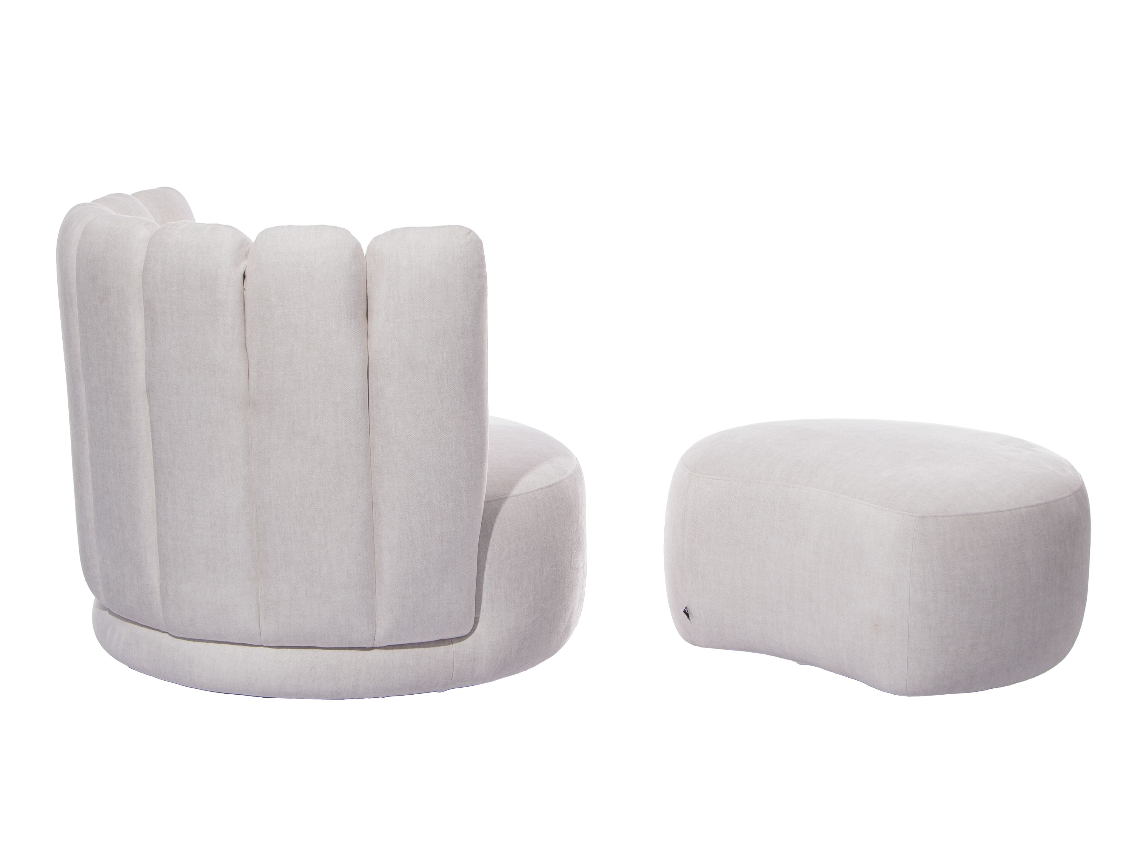 Тканевое кресло с подставкой для ног KFF ARCH-00148456 - Вид №2