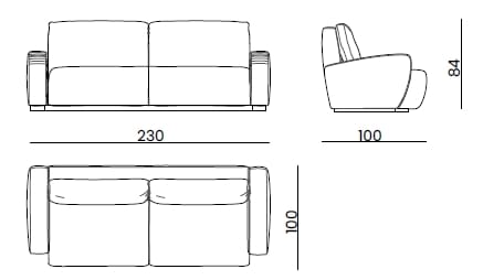 3-местный кожаный диван Bizzotto Italia Atmosphera ARCH-00015941 - Вид №1