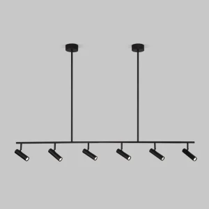 Трековый светильник подвесной Eurosvet светодиодный 36 Вт однофазный цвет черный теплый белый свет