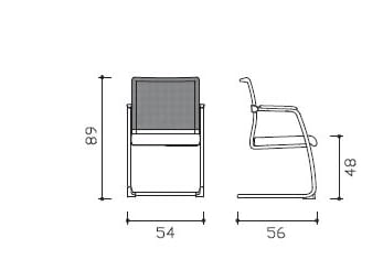 Консольный операционный офисный стул с подлокотниками Manerba ARCH-00130944 - Вид №1
