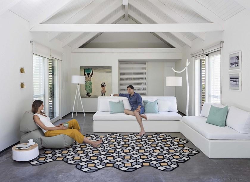 GAN Шерстяной коврик с геометрическими мотивами Kilim sun-id-1354422 - Вид №1