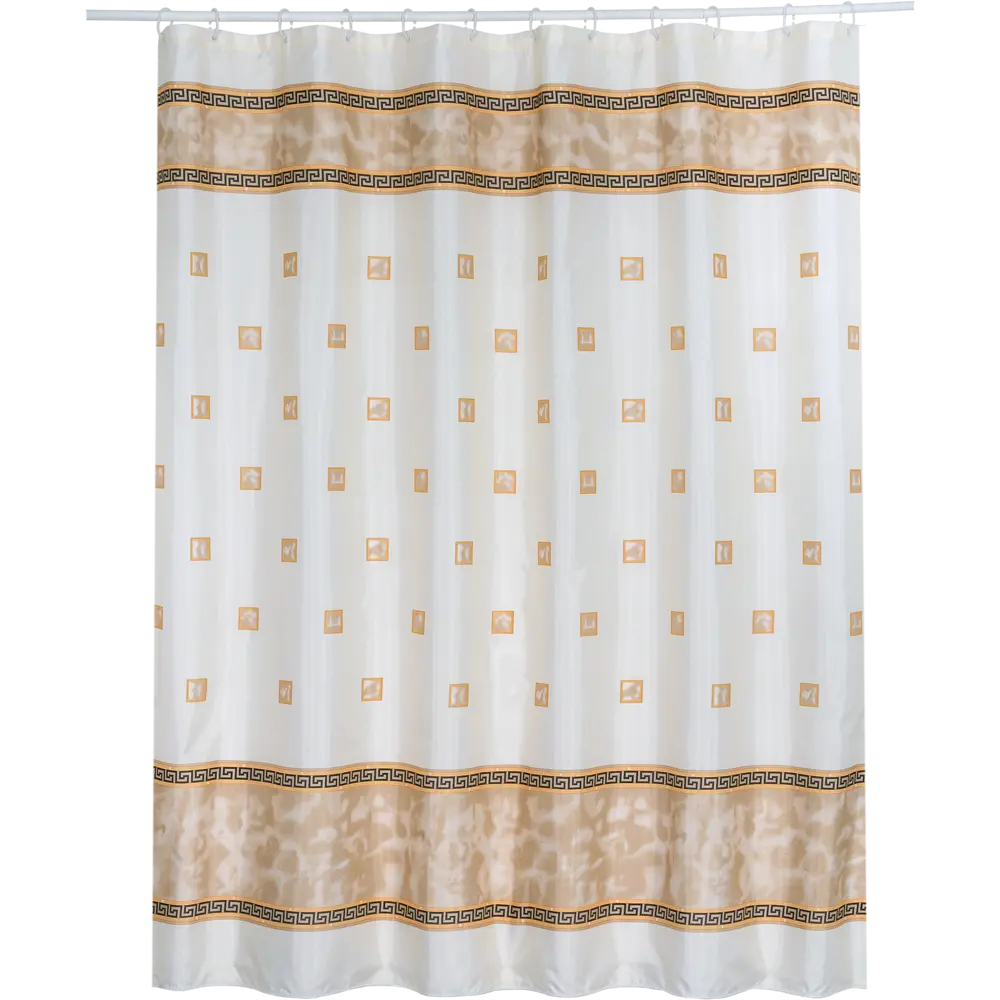 BATH PLUS Rome - Штора для ванной бежевая 180 см с усиленным креплением 11493779 STLM-0001265 - Вид №1