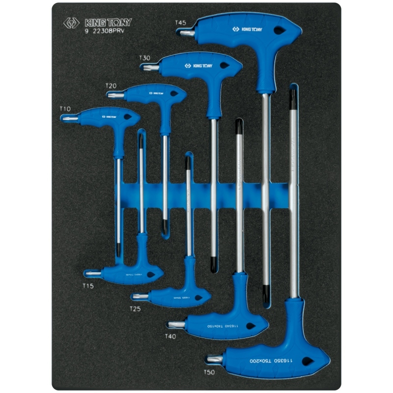 KING TONY Набор ключей TORX L-тип, ложемент, 8 предметов Верстакофф 9-22308PRV