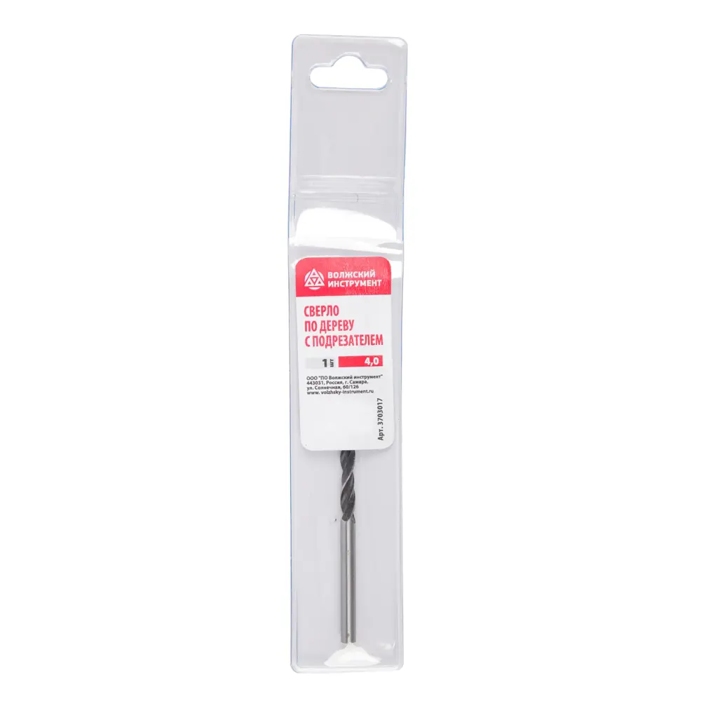 Сверло спиральное по дереву Волжский инструмент 4x75 мм STLM-2156011 - Вид №1
