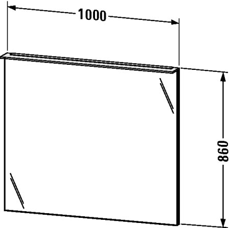 XL749502222 X-Large Зеркало с подсветкой Белый глянцевый декор Duravit - Вид №1