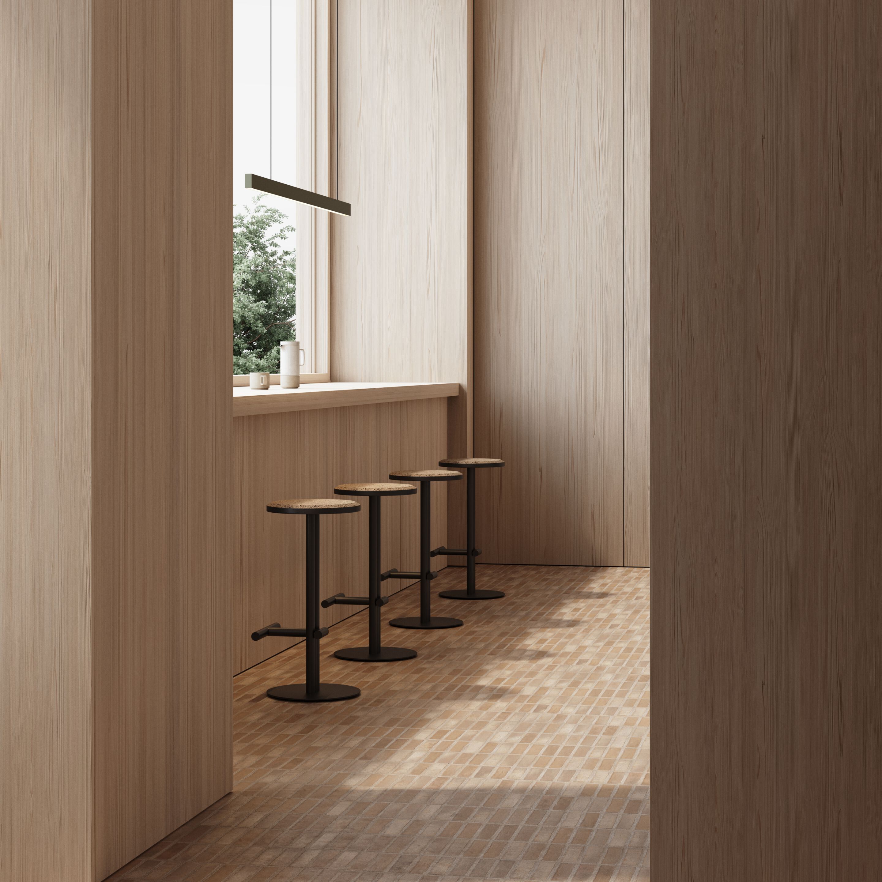 Высокий садовый стул из стали и пробки Joyf точка ARCH-00075648 - Вид №3