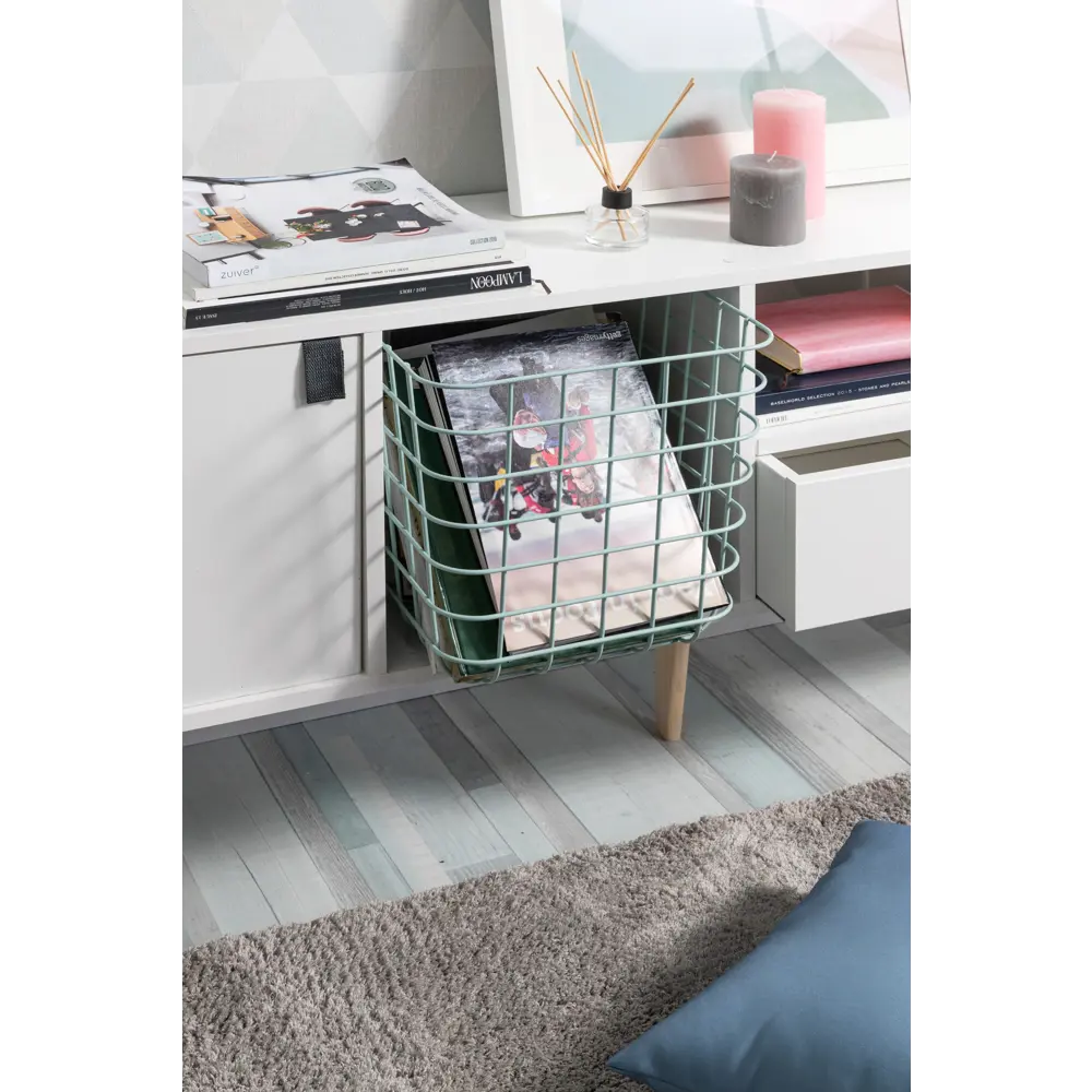 Корзина Spaceo KUB Laguna 31x31x31 cм металл, цвет сизый 82006885 STLM-2196736 - Вид №3