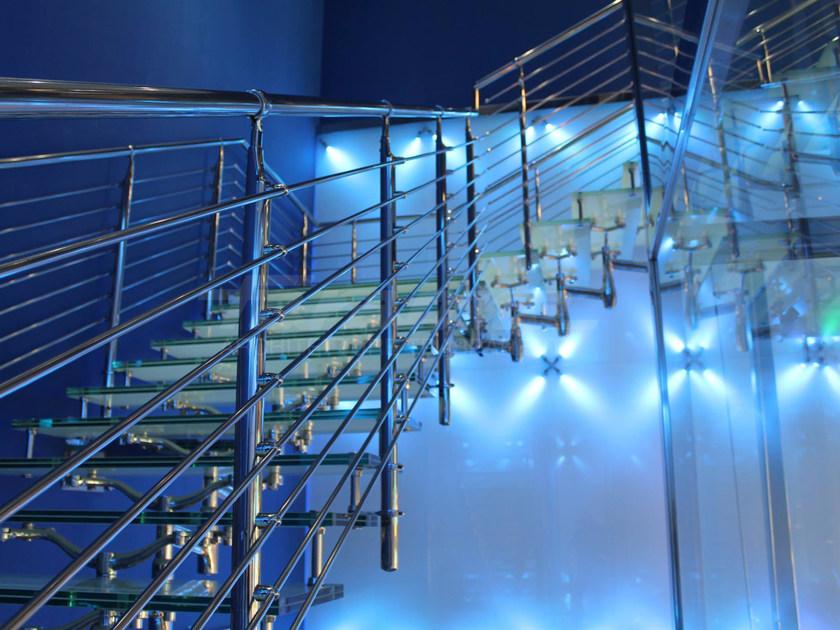 FARAONE Винтовая лестница из нержавеющей стали и закаленного стекла sun-id-1486969 - Вид №1