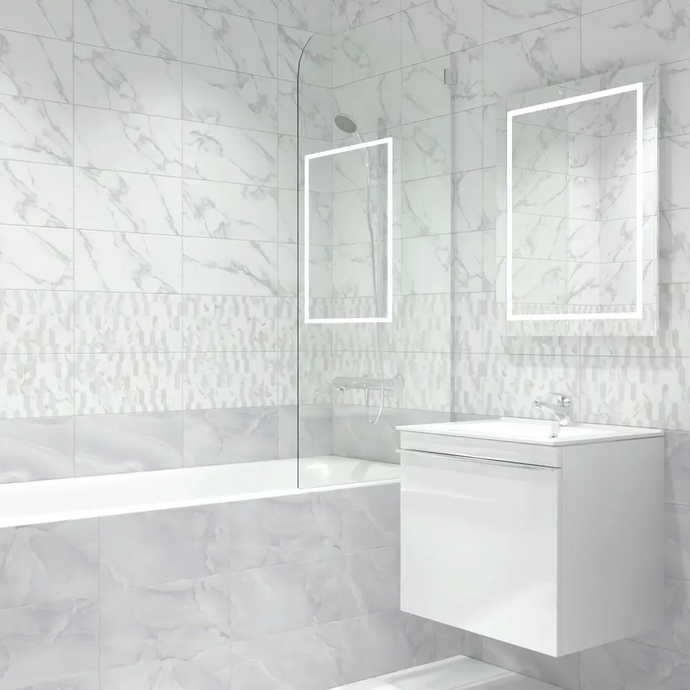 Настенная плитка KREAFORTA Mersey Hexo 20x40 см 1.62 м² матовая цвет серый 89413652 STLM-2145526 - Вид №6