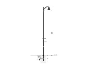 Уличный фонарь из оцинкованной стали