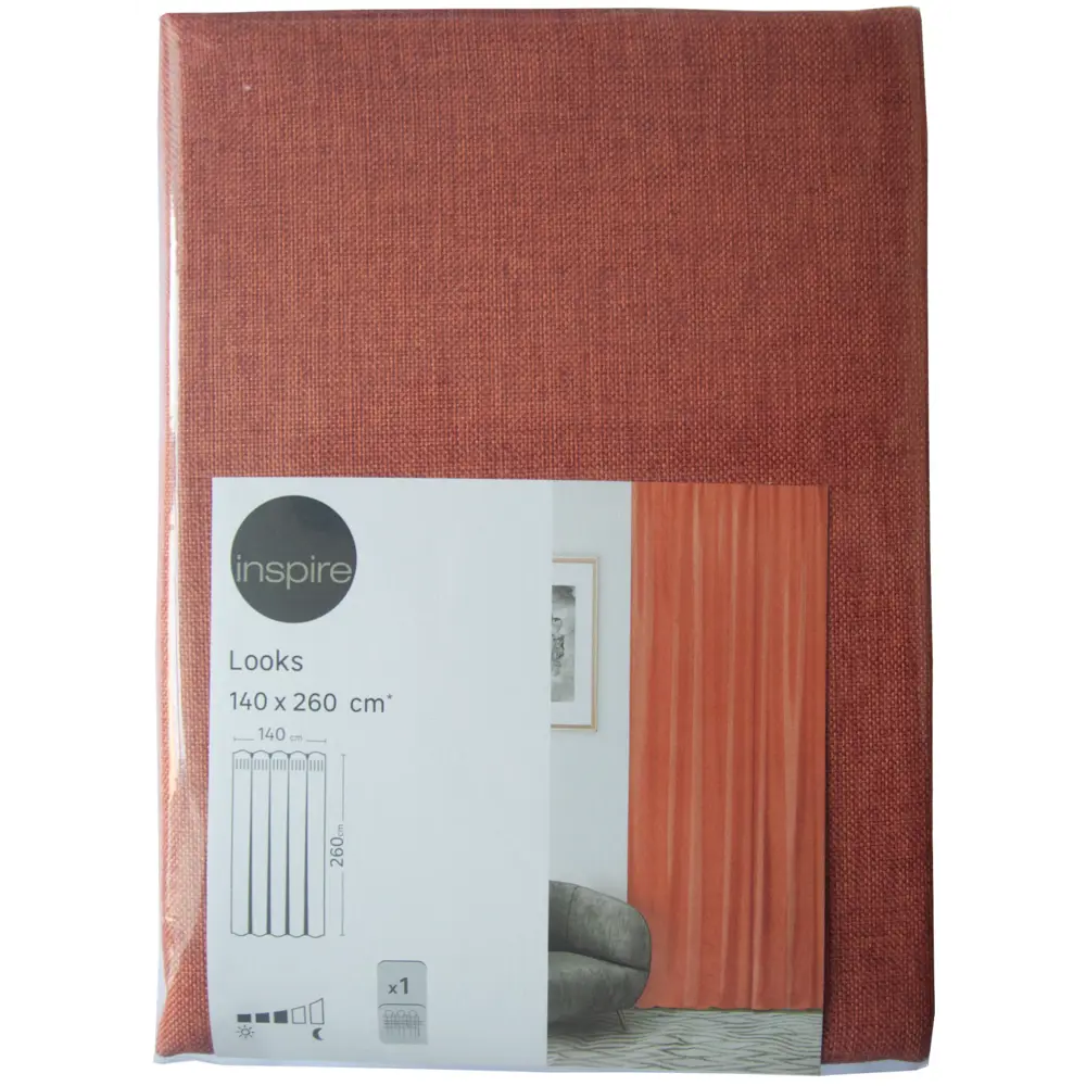 Штора на ленте Seasons Looks 140х260 см Soda1 цвет оранжевый 84177630 STLM-2044150  - Вид №6