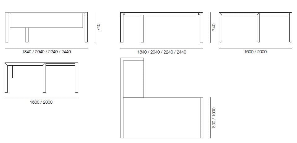 Угловой исполнительный стол PROF Extralight ARCH-00065652 - Вид №9