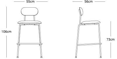 Liqui Contracts Барный стул с подставкой для ног Delores sun-id-1454316 - Вид №6