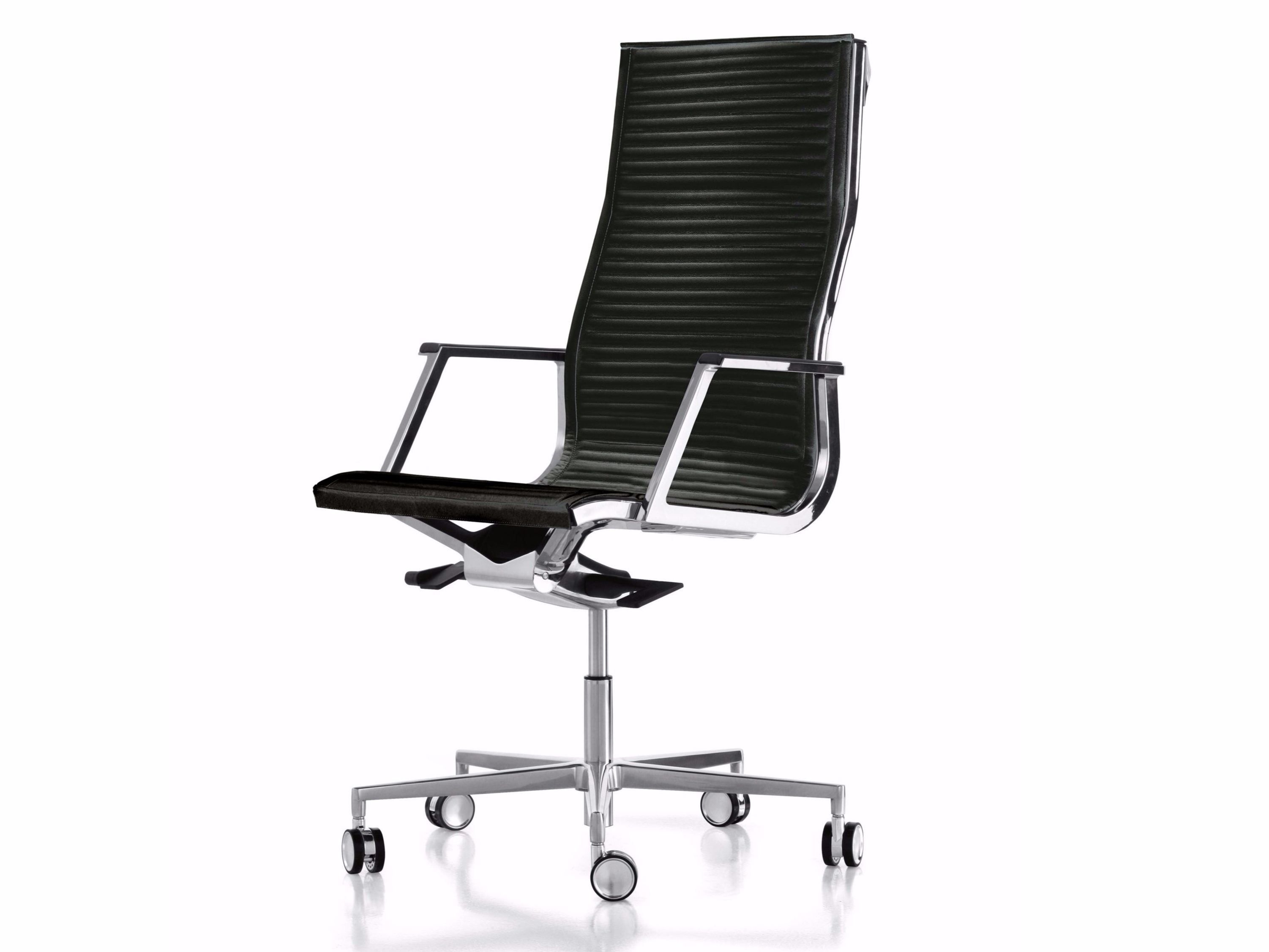 Кожаный поворотный операционный офисный стул с колесами Luxy Nulite ARCH-00103525 - Вид №1