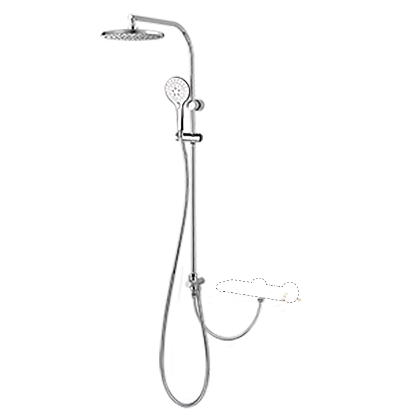 35466350 BASIC Смеситель с фиксированной внешней колонкой Хром GRB MIXERS E-PLUS