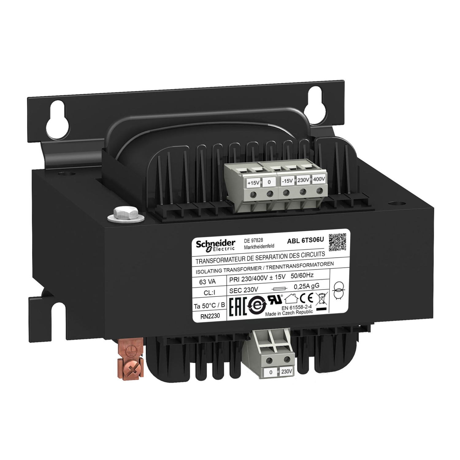 ABL6TS06U ТРАНСФОРМАТОР 230-400В 1X230В 63ВA Schneider Electric Блоки питания и тарансформаторы 
