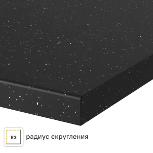 Столешница Найт 240x60x2 см искусственный камень цвет чёрный 83729633 STLM-2089685