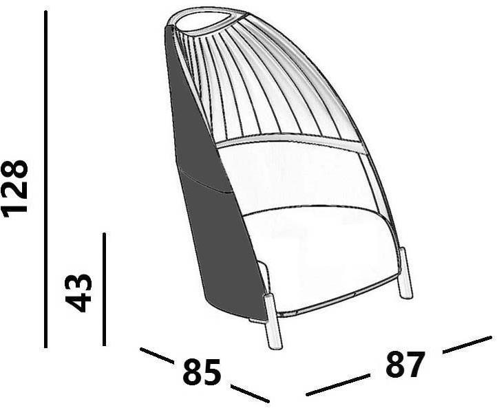 Luxy Кресло из ткани с высокой спинкой Biga sun-id-1486610 - Вид №4