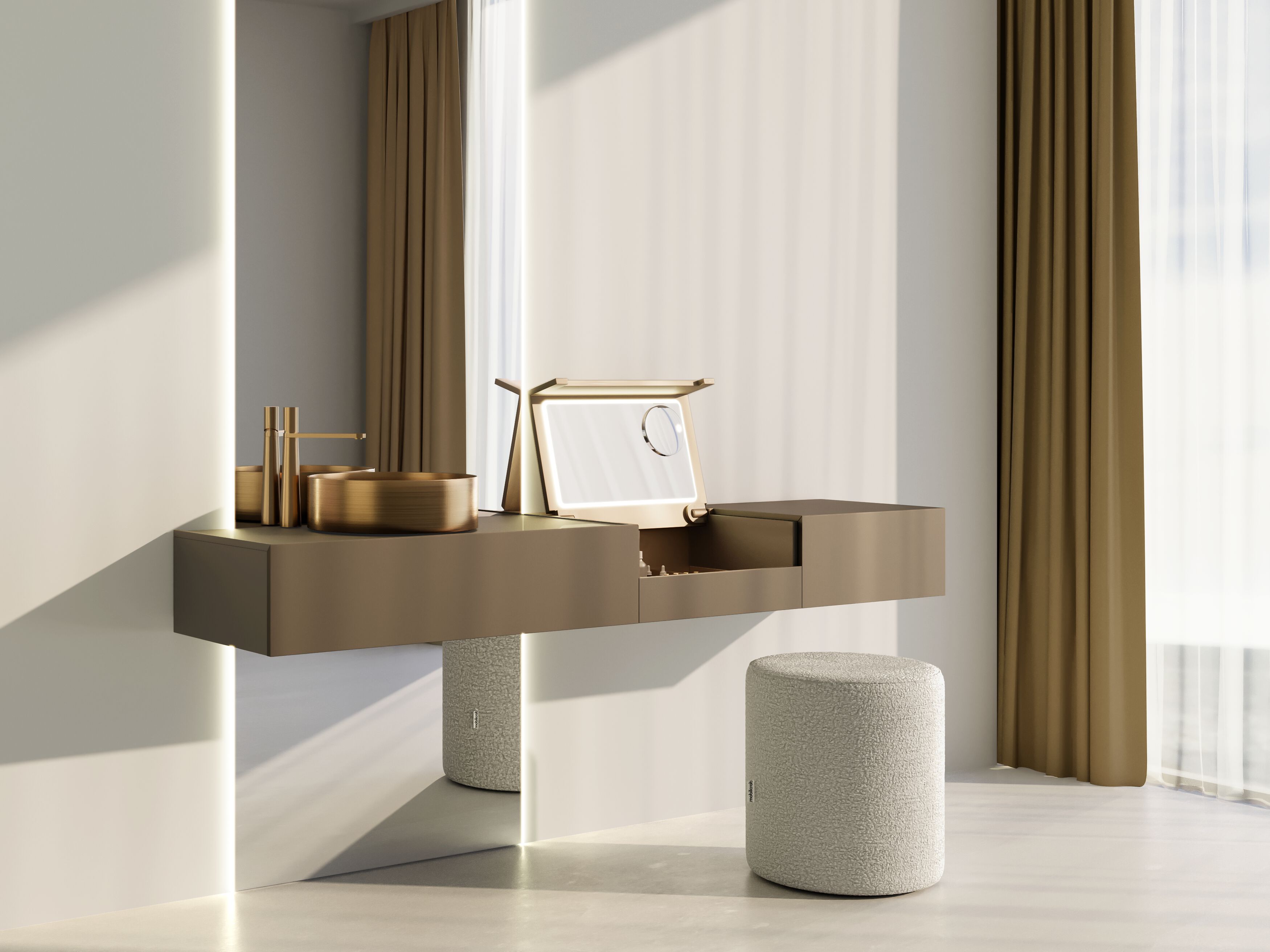 Подвесной шкаф для ванной комнаты Mobilcrab тщеславие ARCH-00119719