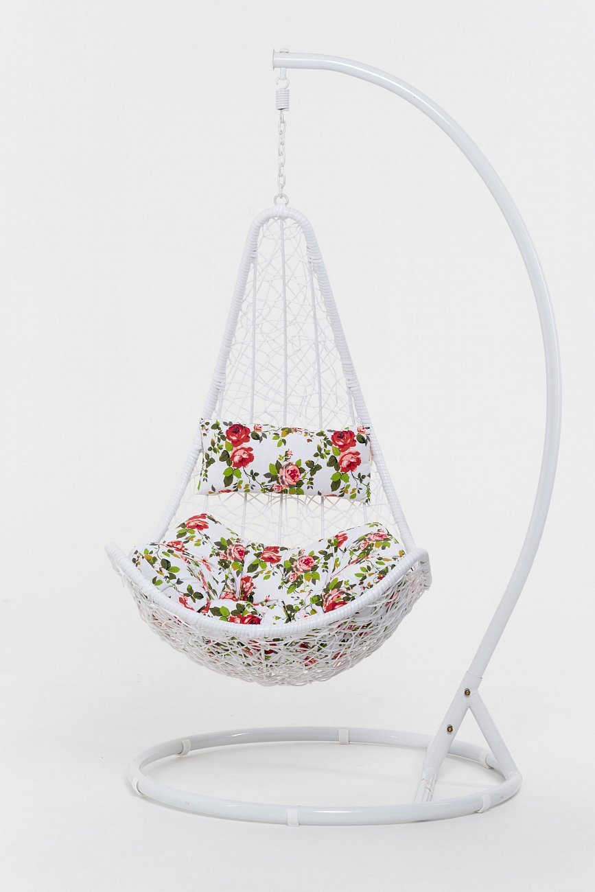 Подвесное кресло белое из ротанга 44-001-03 VINOTTI  00-3885133 Белый;красный;розовый;разноцветный  - Вид №1
