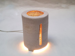 Керамическая настольная лампа ручной работы