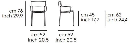 Midj Штабелируемый деревянный стул с подлокотниками Mito sun-id-1505043 - Вид №2