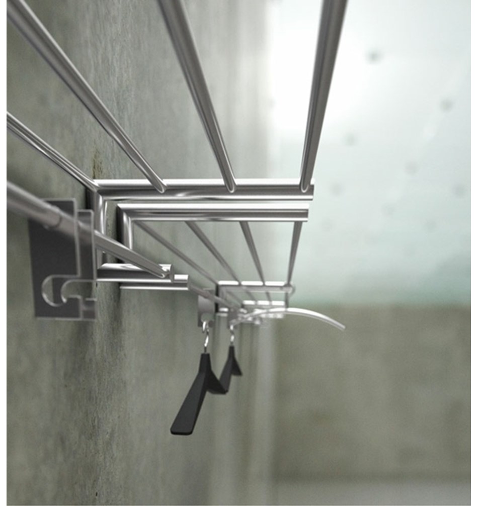 FROST Гардеробная 2 полка, 100см » полированная. Нержавеющая сталь Полированный O1936-1  - Вид №4