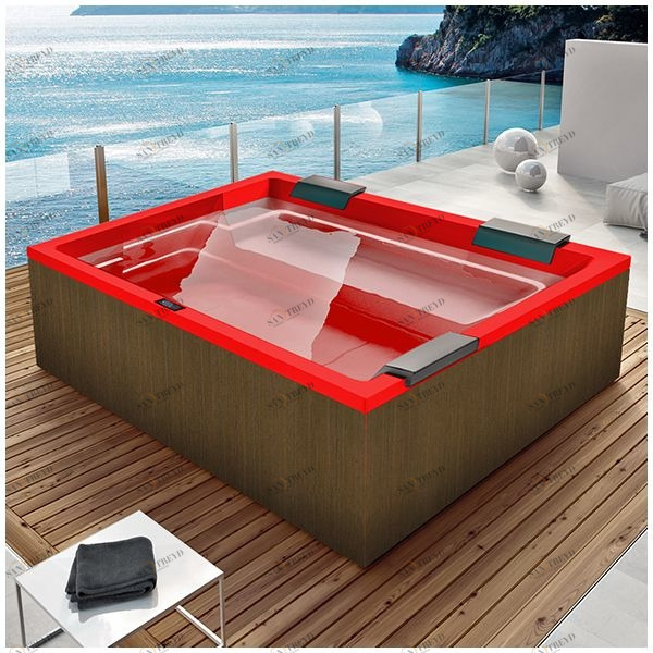 Бассейн Gruppo Treesse Rest SPA-V192H-PL-K прямоугольный spa с гидромассажем и нагревателем встроенный красный SPAV192HPLK