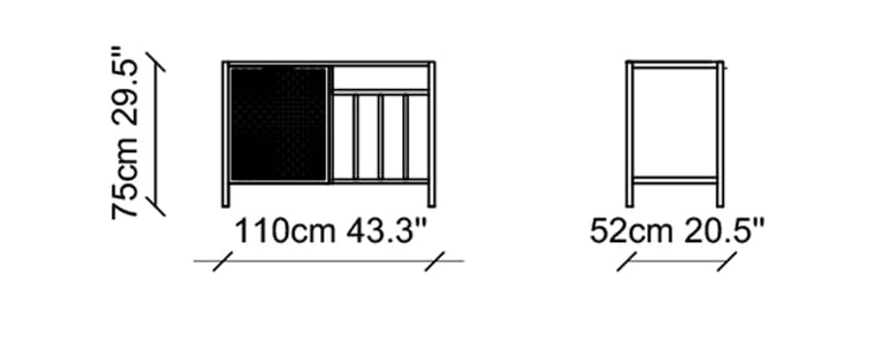 Деревянная и плетеная мебель с распашными дверями NDESIGN глина ARCH-00028943 - Вид №3