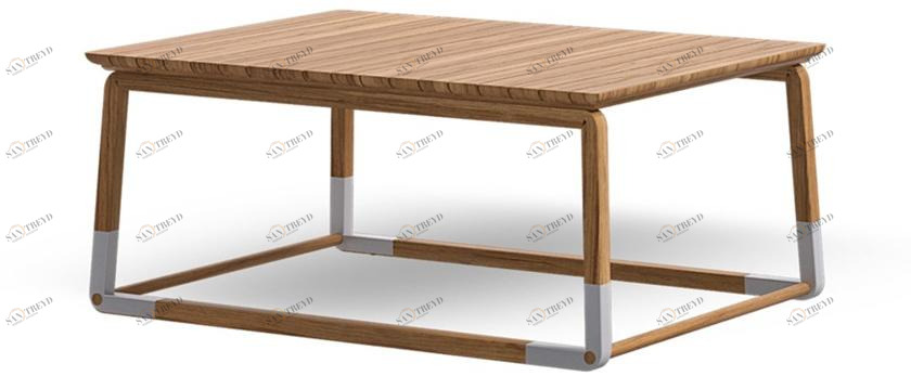 Atmosphera Низкий прямоугольный столик для сада из тика Cycle Cy.tc.