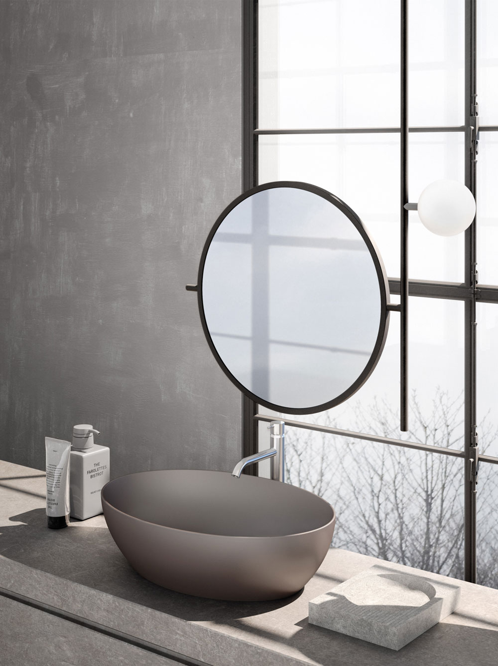 884211 Накладная раковина на столешницу  овальная GSI ceramica Pura - Вид №3