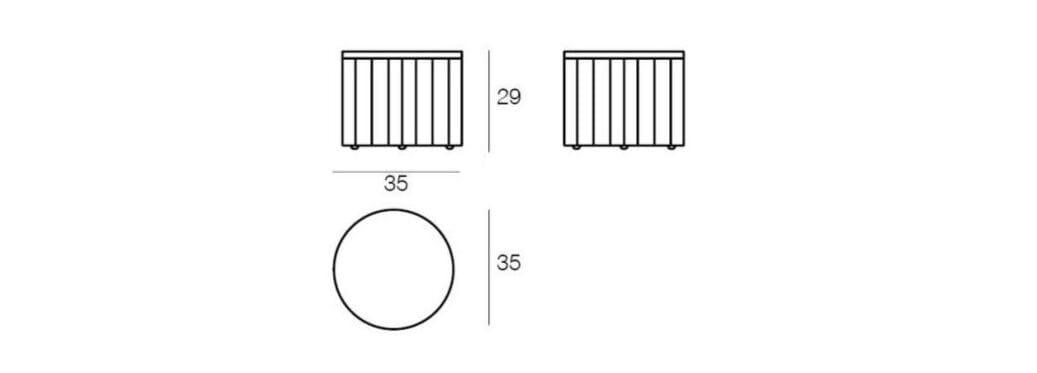 Круглый журнальный столик из тикового дерева Il Giardino di Legno хлебные палочки ARCH-00076206 - Вид №2