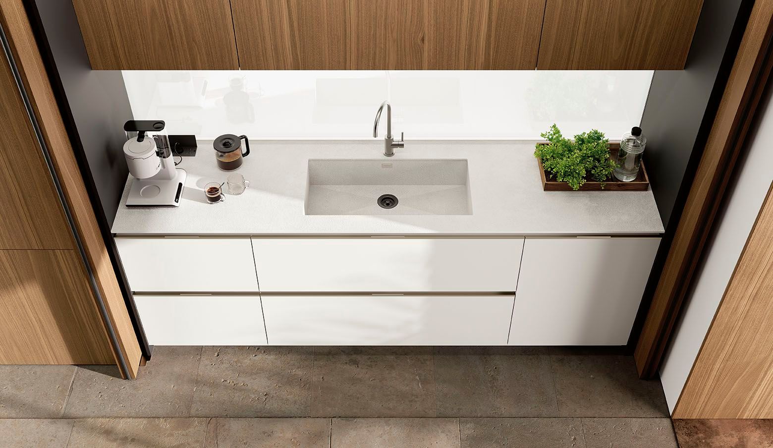 Встроенная кухня с полуостровом Febal Casa Origina ARCH-00062587 - Вид №4