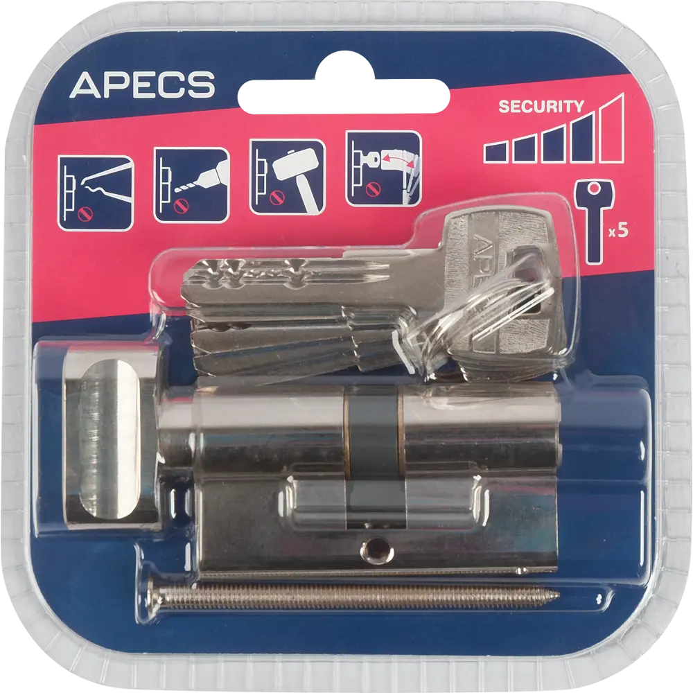 Цилиндровый механизм APECS Pro LM-60 с ключом и вертушкой 84168031 SM STLM-0046649 - Вид №4