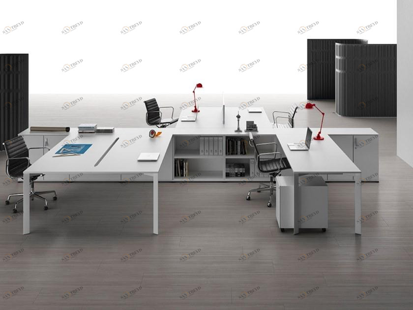 Citterio Несколько рабочих станций со встроенной полкой Shard sun-id-1435127