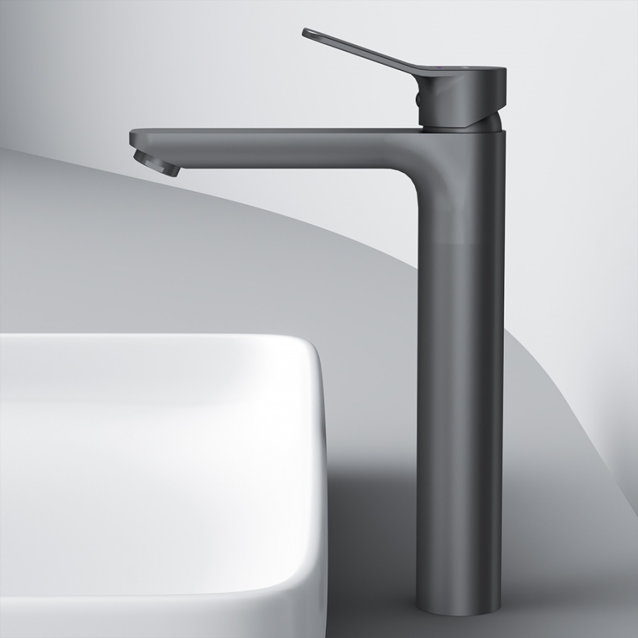 F85A92022 смеситель д/умывальника высокий черный шт. AM.PM X-Joy  - Вид №4