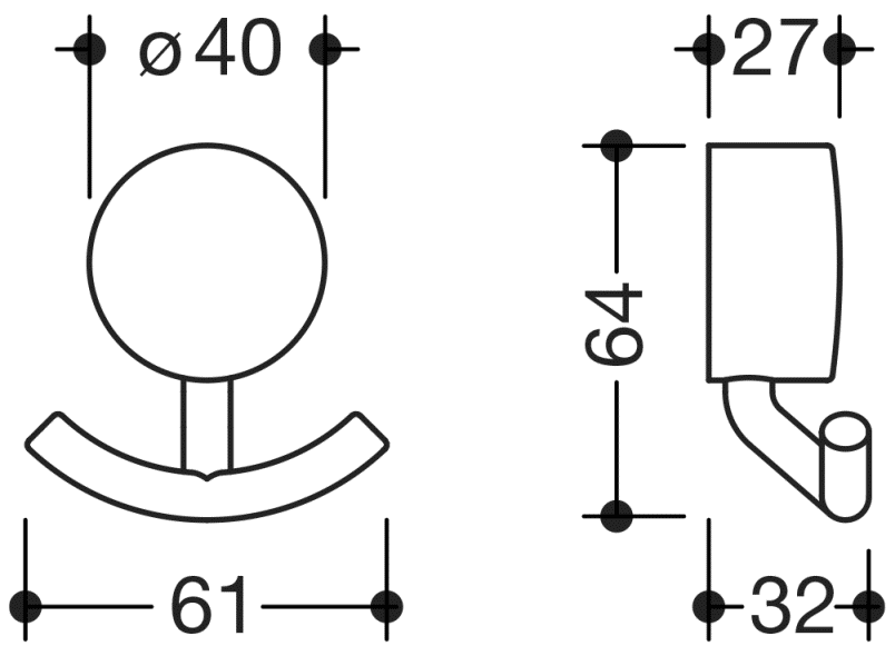 815.90.02040 двойной HEWI Haken  - Вид №3