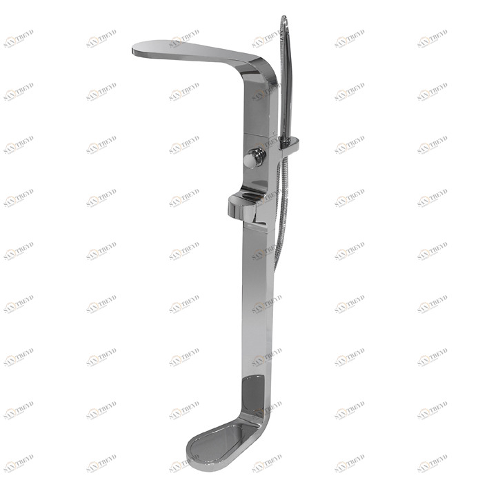 Смеситель для ванны и душа напольный 1/2 ”. Носик с ограничителем потока. автоматический переключатель. Душевой набор включен.  Mood NOKEN 100123651  WHITE