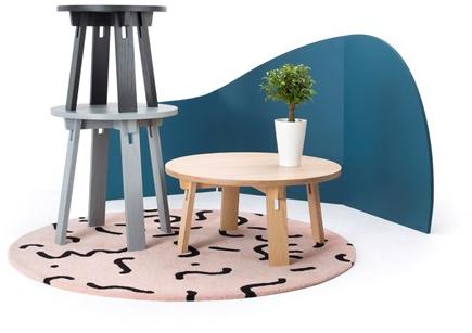 Deadgood Низкий круглый журнальный столик из лакированного ясеня  M1ct m1st  - Вид №5