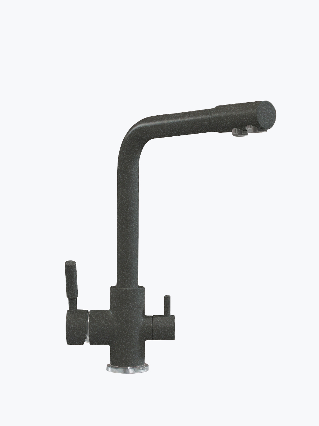 627574 Смеситель кухонный "Высокий Дуо" в тон мойки Polygran  - Вид №8