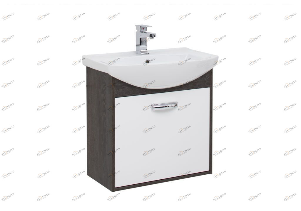 Тумба с раковиной Aquanet Грейс 65 дуб кантербери/белый (1 ящик) 0019837600182642