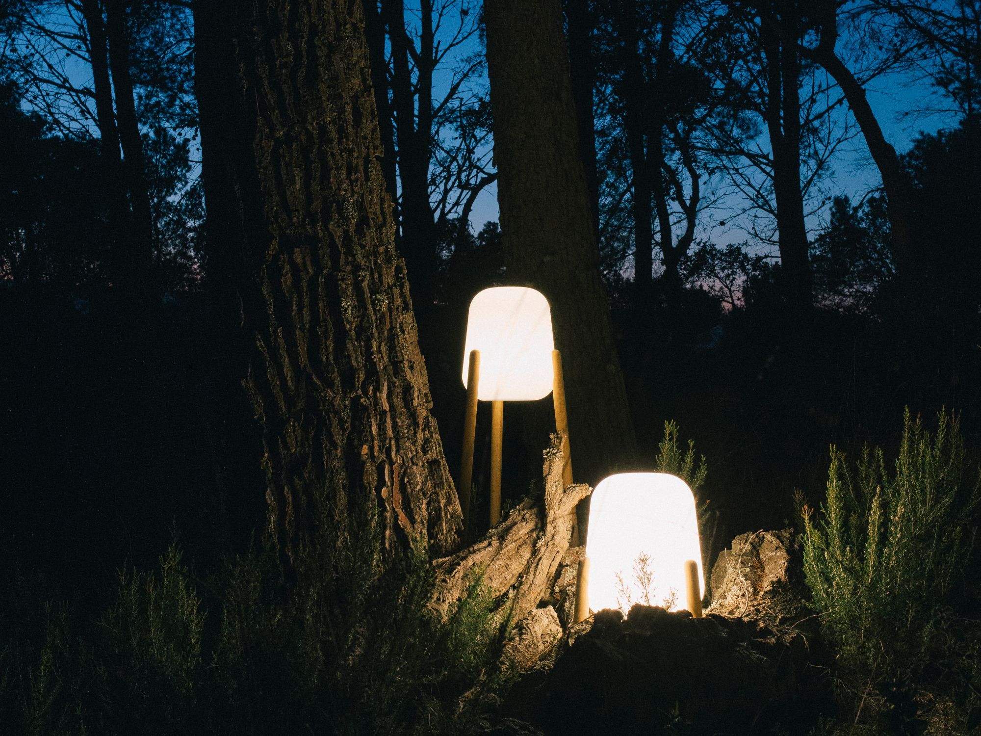 Наружная настольная лампа из дерева и полиэтилена calma Xica &amp ARCH-00065732 - Вид №2