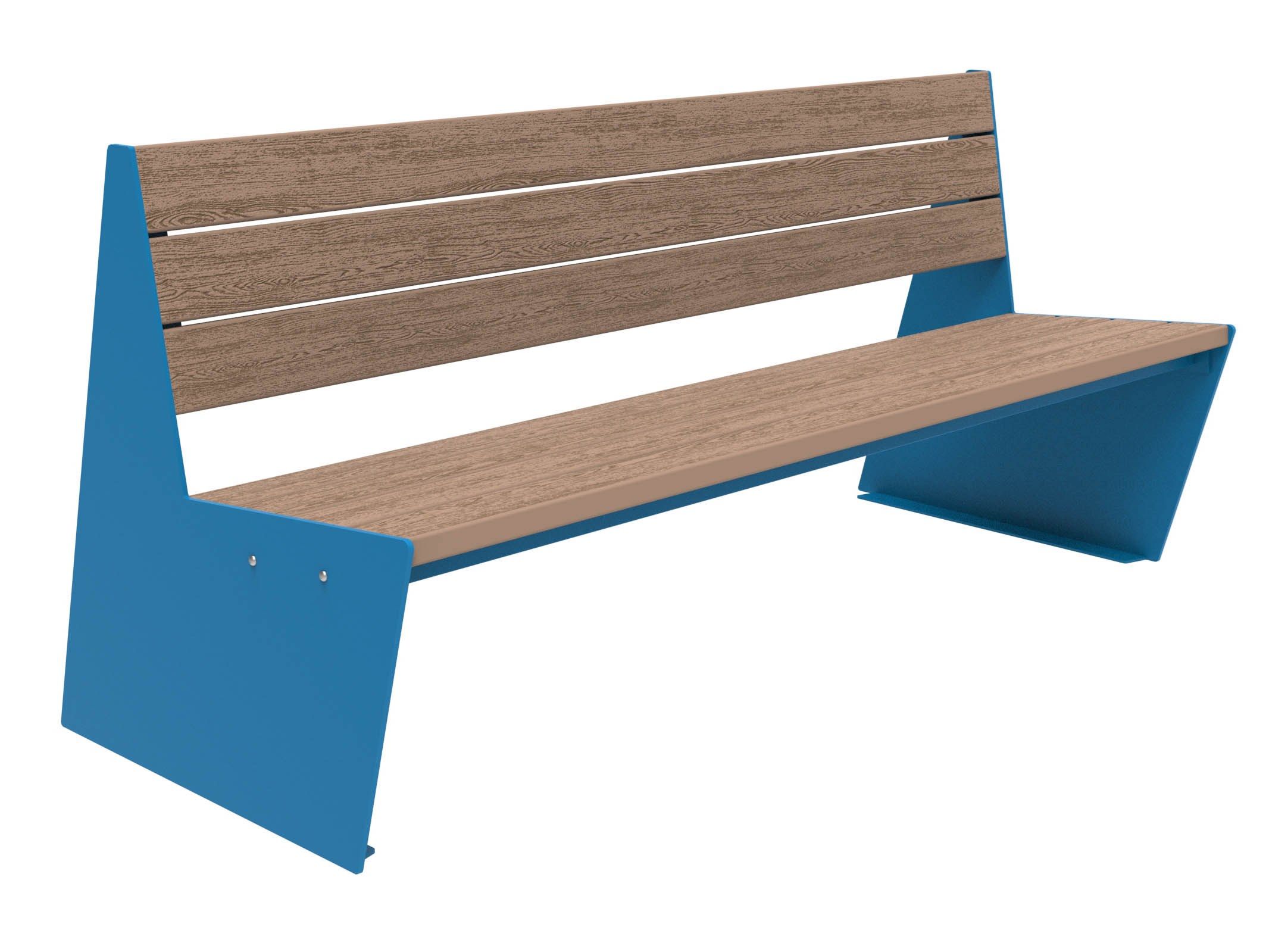 Скамья WPC со спинкой Lazzari Sharp ARCH-00095832 - Вид №6