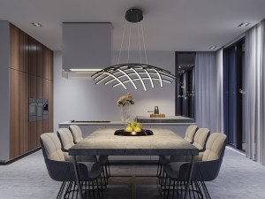 108967 Подвесной светильник 104Ø BLUETOOTH черный Schuller Trama