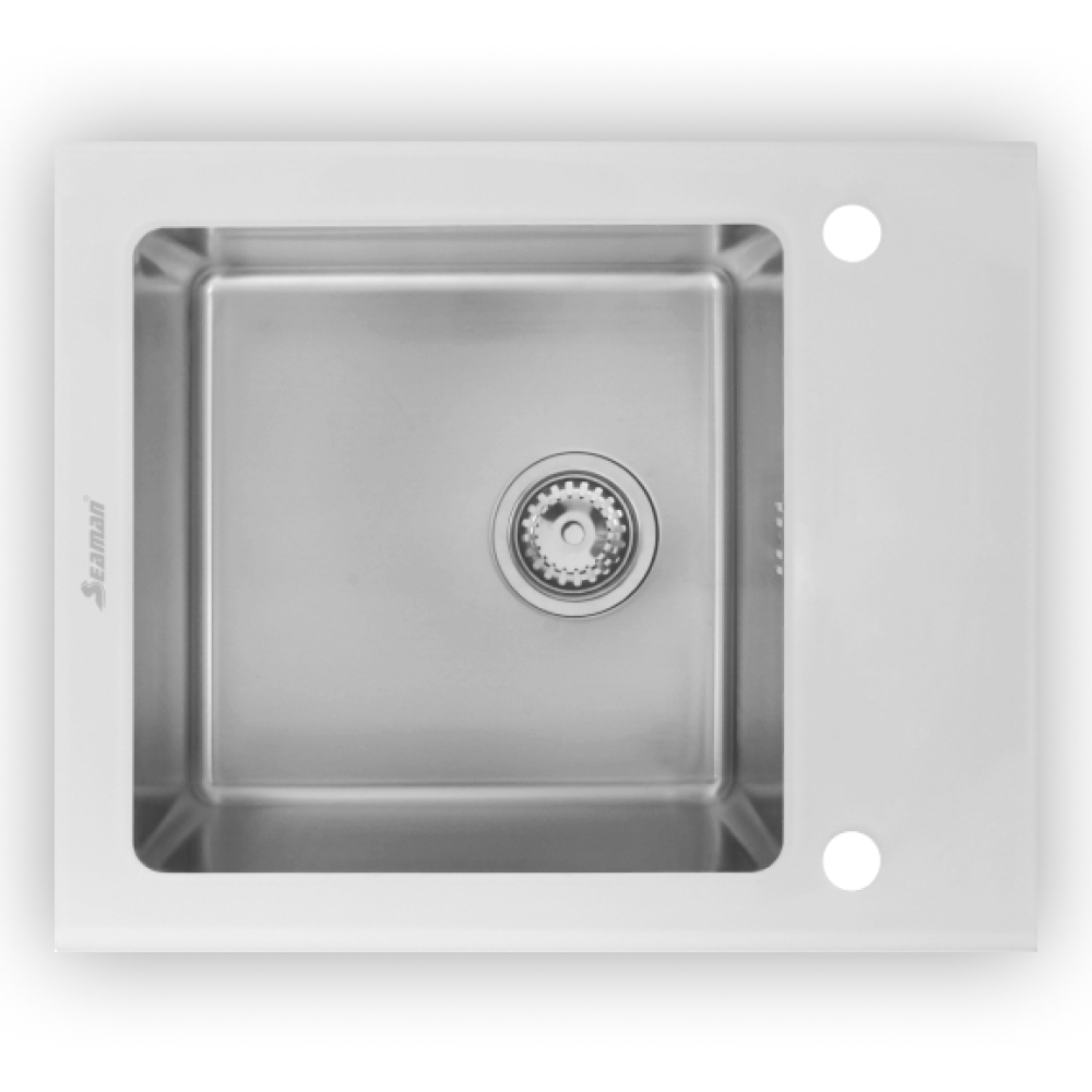 Кухонные мойки Eco Glass SMG-610W.B SEAMAN 